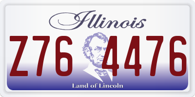 IL license plate Z764476