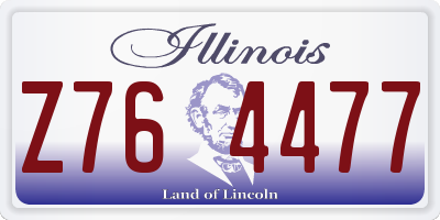 IL license plate Z764477