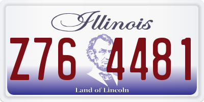 IL license plate Z764481