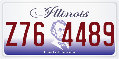 IL license plate Z764489