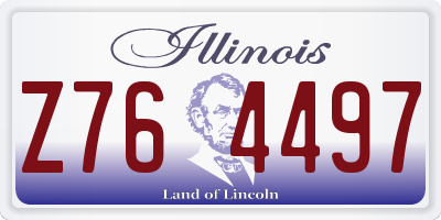 IL license plate Z764497