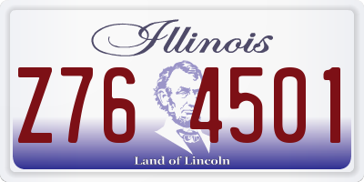 IL license plate Z764501