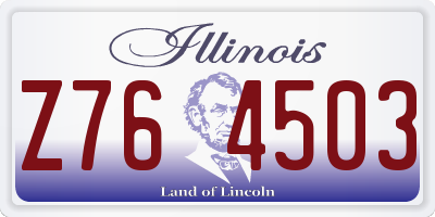 IL license plate Z764503