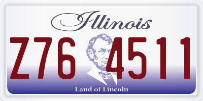IL license plate Z764511