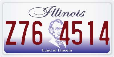 IL license plate Z764514