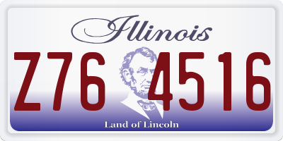 IL license plate Z764516