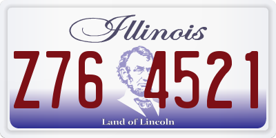 IL license plate Z764521