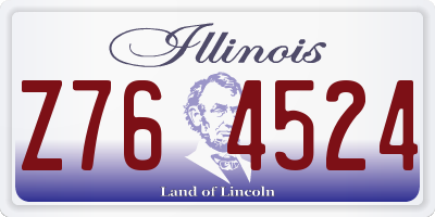 IL license plate Z764524