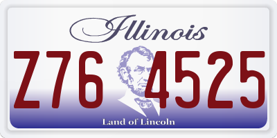 IL license plate Z764525