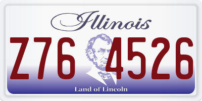 IL license plate Z764526