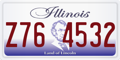 IL license plate Z764532