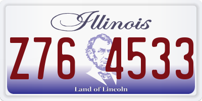 IL license plate Z764533