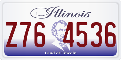 IL license plate Z764536
