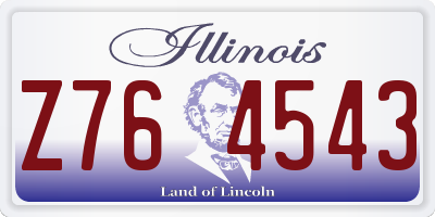 IL license plate Z764543