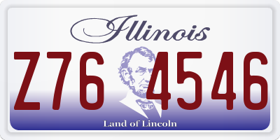 IL license plate Z764546