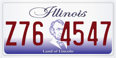 IL license plate Z764547