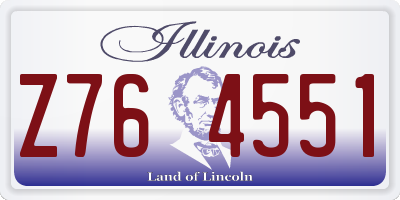 IL license plate Z764551