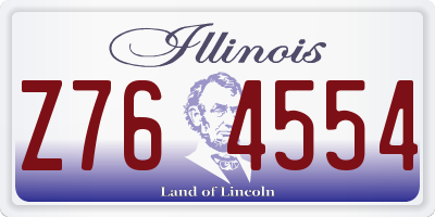 IL license plate Z764554