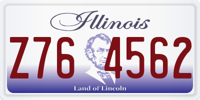 IL license plate Z764562