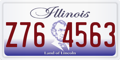 IL license plate Z764563