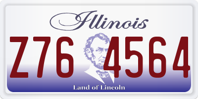 IL license plate Z764564
