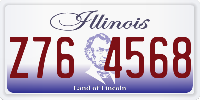 IL license plate Z764568