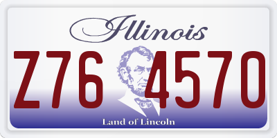 IL license plate Z764570