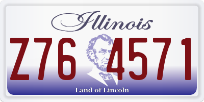 IL license plate Z764571