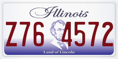 IL license plate Z764572