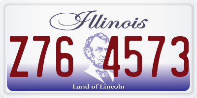 IL license plate Z764573