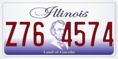 IL license plate Z764574