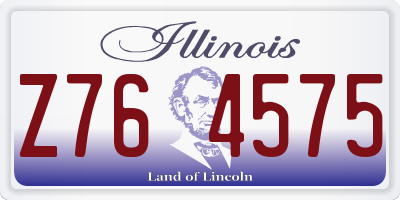 IL license plate Z764575