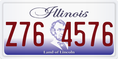 IL license plate Z764576
