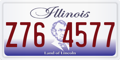 IL license plate Z764577