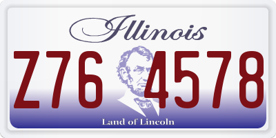 IL license plate Z764578