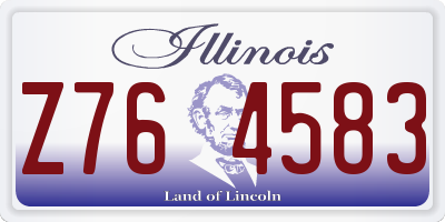 IL license plate Z764583