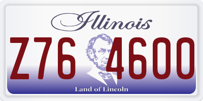IL license plate Z764600