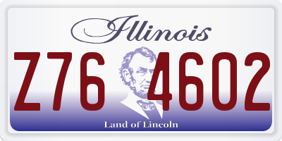 IL license plate Z764602