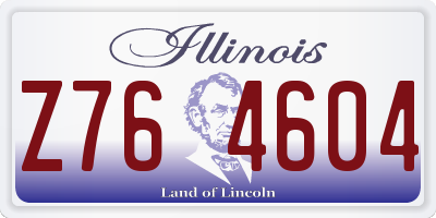 IL license plate Z764604