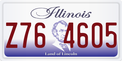 IL license plate Z764605