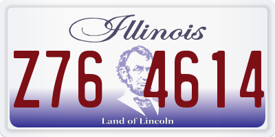 IL license plate Z764614