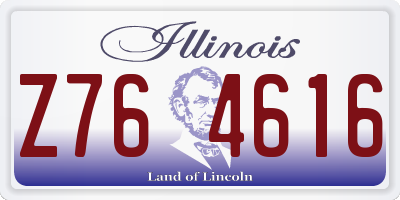 IL license plate Z764616