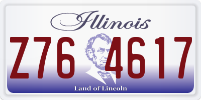 IL license plate Z764617