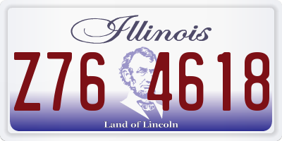 IL license plate Z764618