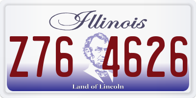 IL license plate Z764626