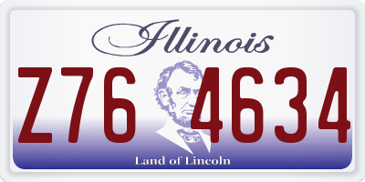 IL license plate Z764634