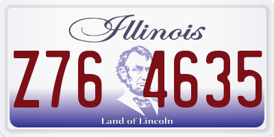 IL license plate Z764635