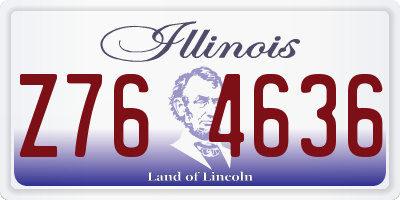 IL license plate Z764636