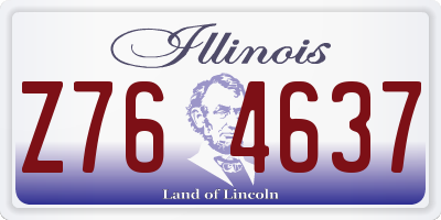IL license plate Z764637
