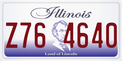 IL license plate Z764640